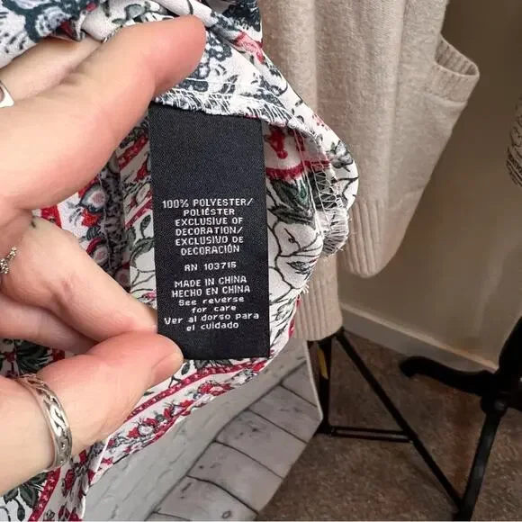 Zac & Rachel Womens Top Size Petite L white black salmon work wear metal tassel - Picture 13 of 16